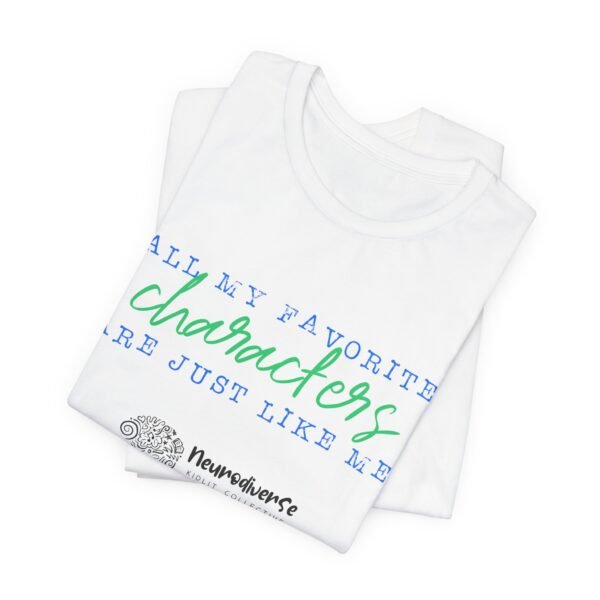 Unisex Jersey T-Shirt with Favorite Characters Text - Image 2