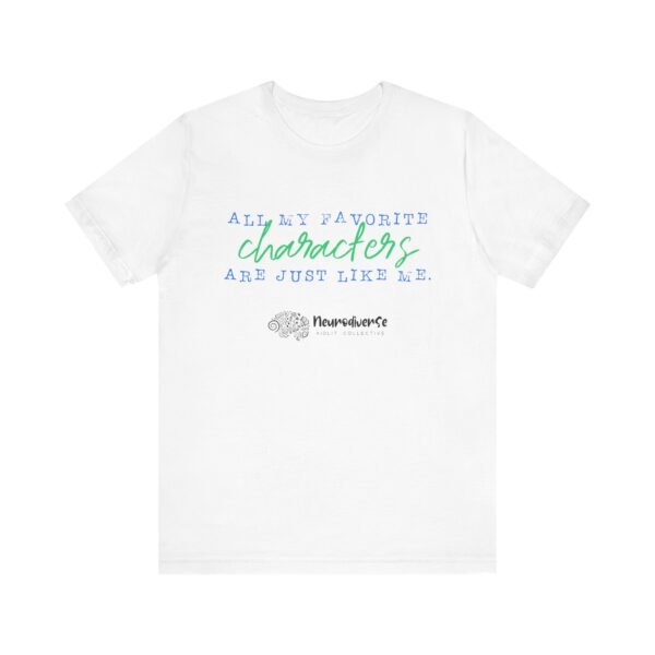 Unisex Jersey T-Shirt with Favorite Characters Text