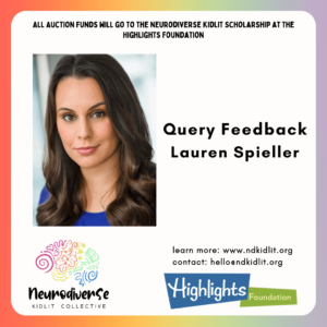 2 Rounds of Query Feedback with Literary Agent Lauren Spieller