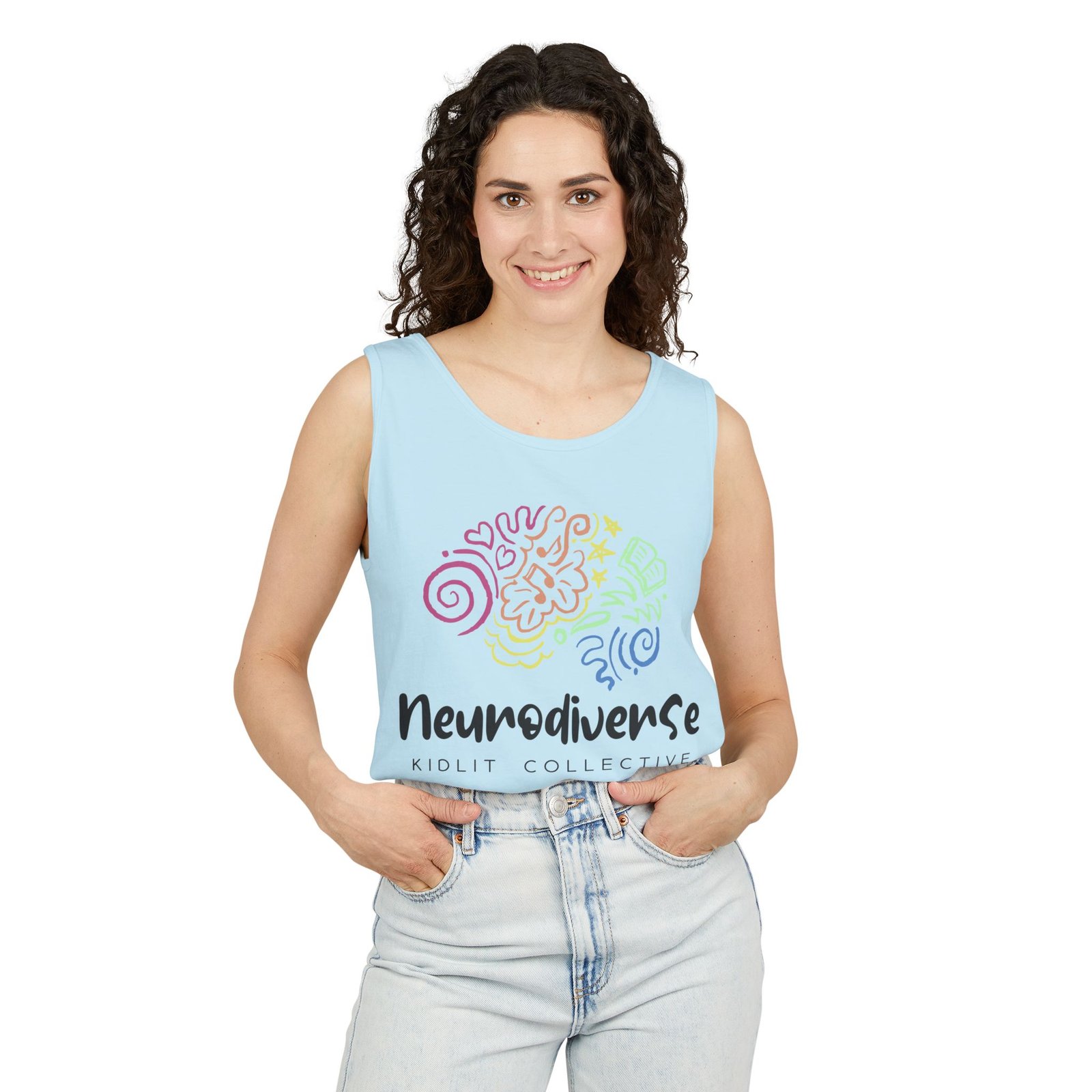 Unisex Garment-Dyed Tank Top with Logo - Image 8