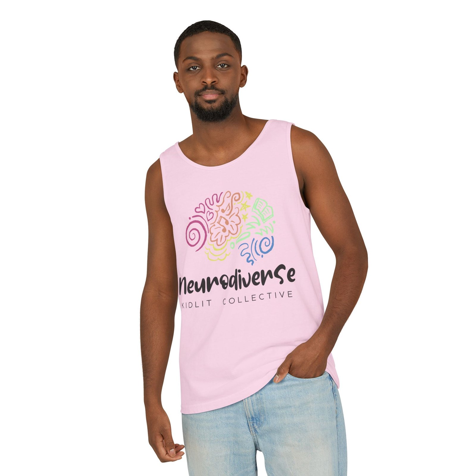 Unisex Garment-Dyed Tank Top with Logo - Image 16