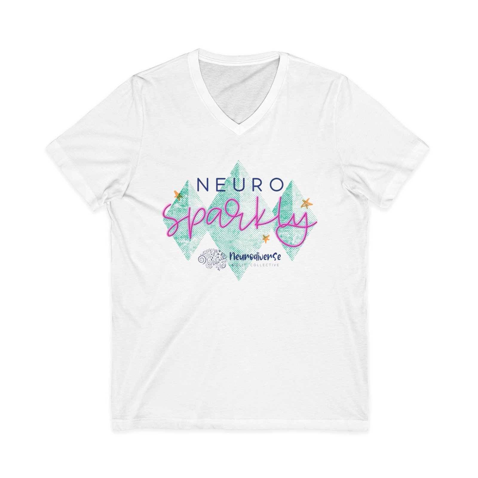 Unisex Jersey Short Sleeve V-Neck Tee with NeuroSparkly