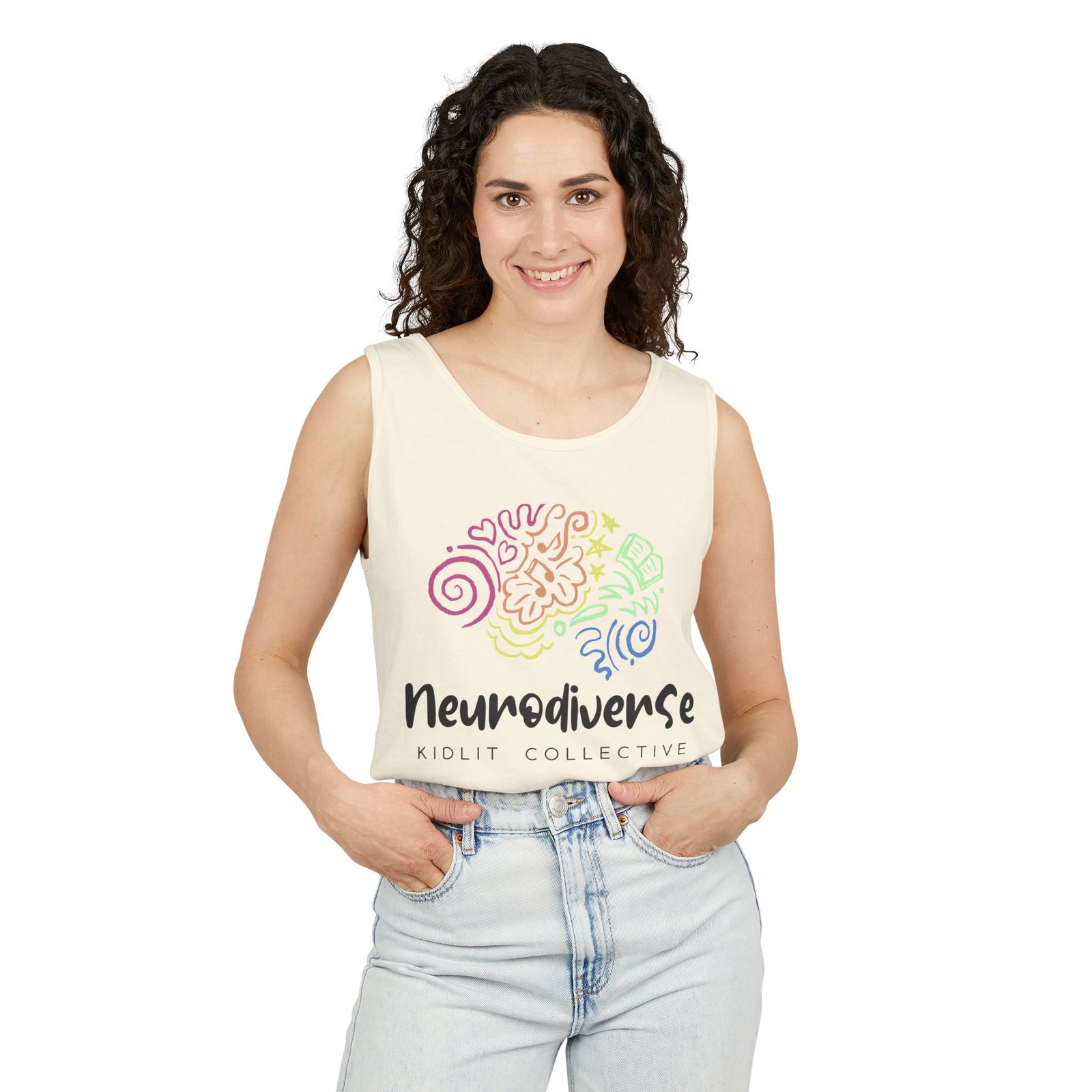 Unisex Garment-Dyed Tank Top with Logo - Image 4