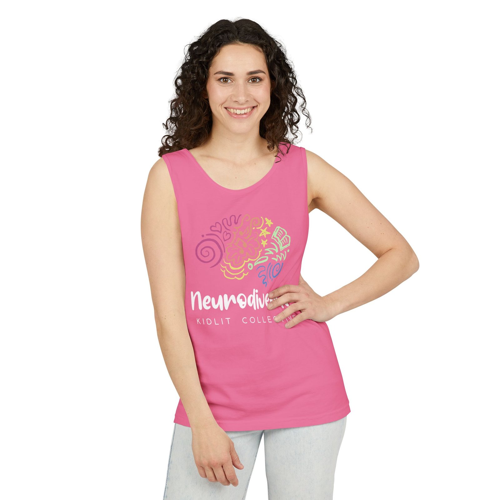 Unisex Garment-Dyed Tank Top with Logo - Image 18