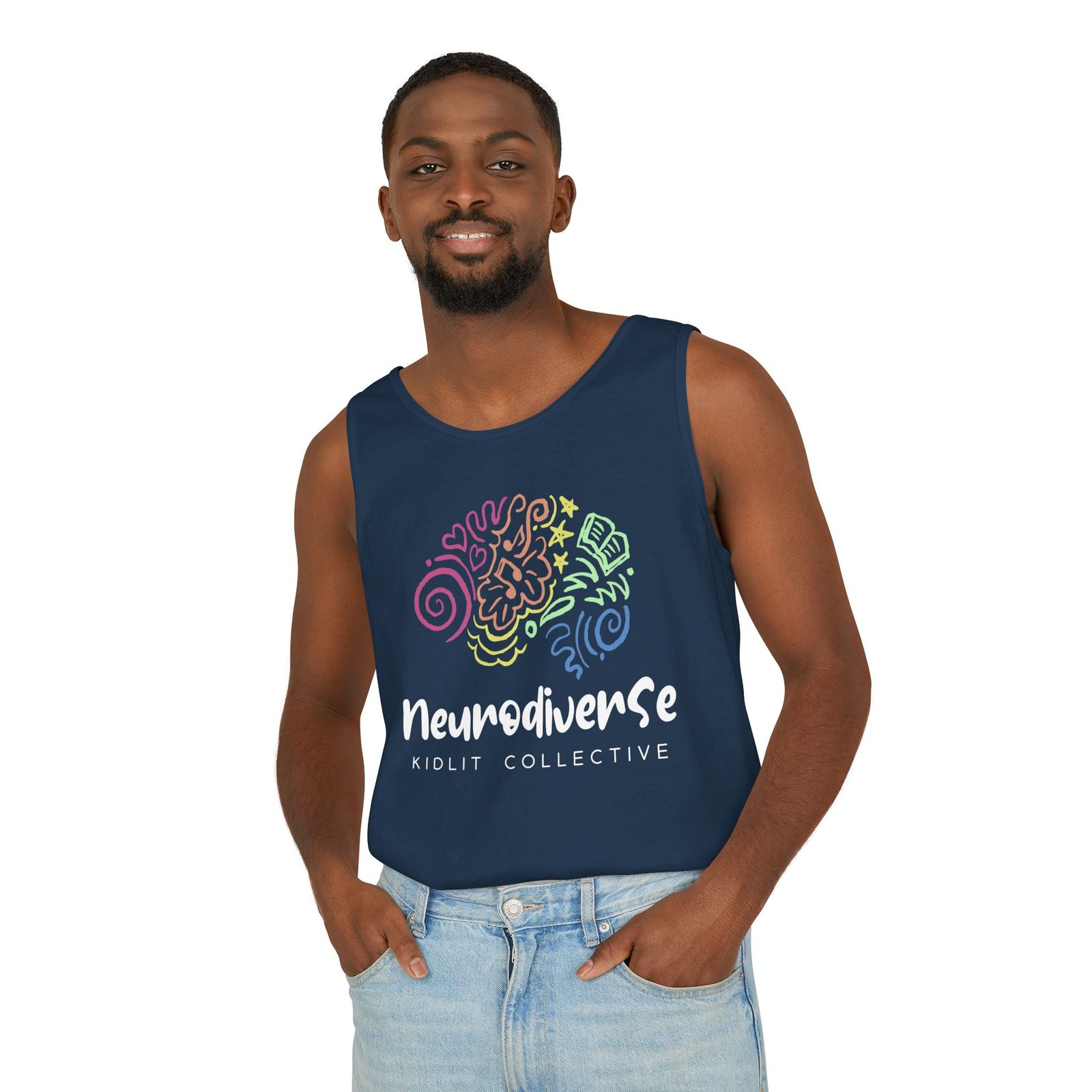 Unisex Garment-Dyed Tank Top with Logo - Image 10
